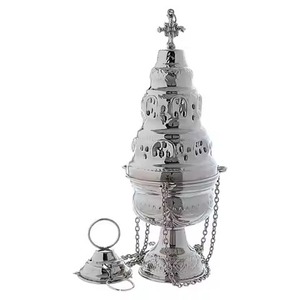 Brass Incense <b>Burner</b> Gold Finish Hand Made Religious Decorative Design With Chain And Lid <b>For</b> Meditation Prayer Room - Product Image 6