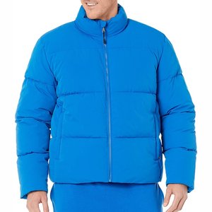 High Quality Premium Waterproof Hooded Winter Bomber <b>Jacket</b> with <b>Pattern</b> Decoration Front Logo Embroidered Collarless - Product Image 2