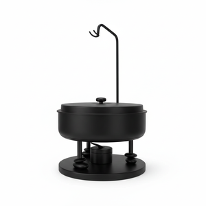 Recipiente para Calentar Comida de Acero Inoxidable Plateado de Primera Calidad, Antiadherente, Duradero, con Soporte Decorativo, Calentador de Comida de Lujo para Buffet, Bodas y Catering - Product Image 1