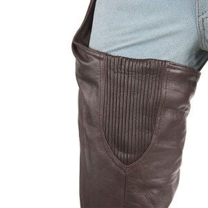 Premium Quality Leather Breathable Half <b>Chaps</b> Women Men Custom Color Logo New Design Western Equestrian Horse <b>Riding</b> <b>Chaps</b> - Product Image 5