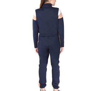 Conjunto Deportivo para Mujer con Bloques de Color, Manga Larga, Cuello Alto, Cierre Frontal, Ropa Casual de Otoño, Material de Spandex y Poliéster - Product Image 2