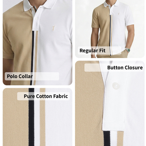 เสื้อโปโลผู้ชาย แขนสั้น น้ำหนักเบา ระบายอากาศได้ดี เหมาะสำหรับฤดูร้อน สีพื้น เรียบง่าย สบายๆ - Product Image 5