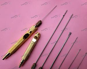 Kit Lipo Luer Lock con mangos para transferencia de grasa, instrumentos de succión para cirugía plástica y cosmética, con certificación CE - Product Image 5