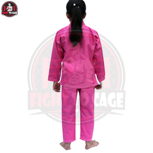 Premium Quality Durable  Wholesale Rate Custom Logo Youth <b>Pink</b>  Color Comfortable Cotton Blend bjj Gi kimno for Children - Product Image 2