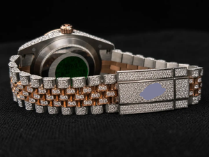 Montre-bracelet automatique pour homme I&U Luxury Fashion Antique Hip Hop Moissanite, acier inoxydable, date automatique, non étanche - Product Image 2