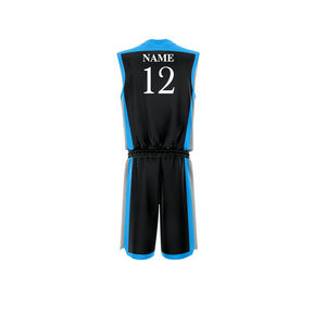 Ensemble d'uniformes de basketball respirants avec logo personnalisé, 100 % polyester, maillot et short d'été, grandes tailles, anti-UV, séchage rapide - Product Image 6