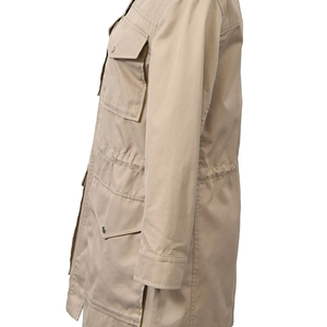 Veste coupe-vent imperméable beige 750 mm personnalisée d'occasion avec poche poitrine, imprimé style safari classique et utilitaire, fermeture éclair à la taille - Product Image 5