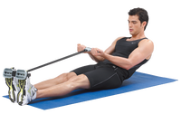 ALLWINWIN PUE02 Appareil d'exercice à résistance - Bande de résistance tubulaire avec pédale pour abdominaux