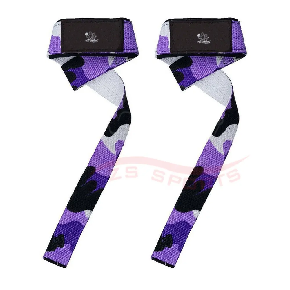 Sublimated Printed Weightlifting Lifting Cotton wrist Straps For Weightlifting Gym Training Hand Wrist Support