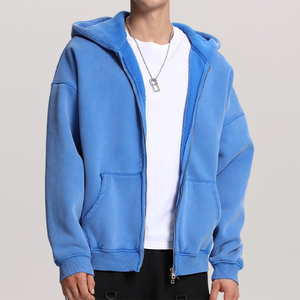 Wholesale Mens Full Zip <b>Hoodie</b> Cotton <b>Hoodie</b> <b>Lightweight</b> <b>Hoodie</b> for Daily Wear Bulk Supply Private Label USA - Product Image 6