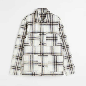 Wholesale <b>Mens</b> High Quality <b>Checkered</b> Flannel Shirt With Hood Casual Winter Button Front Plaid Shacket Outerwear Top - Product Image 4