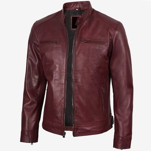 Chaqueta marrón con logotipo personalizado de alta venta para hombre, chaquetas de cuero vintage para hombre, chaqueta de alta calidad para invierno, ropa de calle. - Product Image 1