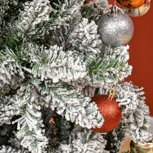 Albero di Natale Artificiale in Pino Sottile Non Illuminato da 2,7 m con Rami Realistici e 1084 Punte, Effetto Neve - Product Image 3