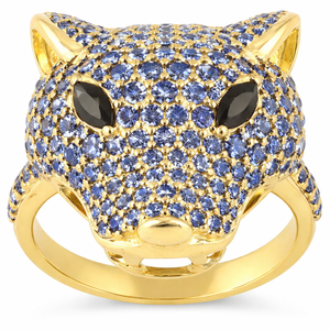 Anillo Panther Statement de Plata de Ley 925 con Piedra Preciosa, Joyería Unisex - Product Image 4