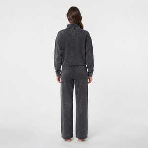 <b>Women</b> Oversized Acid Wash Tracksuit Set <b>Quarter</b> <b>Zip</b> Pullover Sweatshirt Loose Pants Casual Streetwear Fashion Clothing Wholesale - Product Image 6