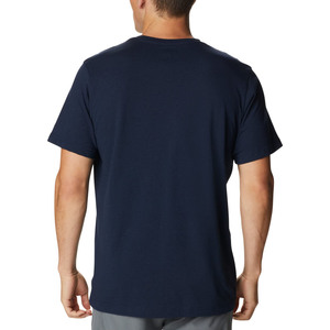 Camiseta de Manga Corta con Cuello Redondo para Hombre, Color Azul Marino, 100% Algodón, Corte Regular, Informal, Color Sólido, Tejido de Punto Jersey - Product Image 4