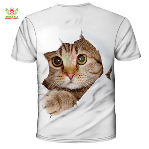 Camiseta Blanca para Sublimación, Manga Corta, Cuello Redondo, Tela de Poliéster Ligera, para Hombre, Color Duradero, Lavable, Estilo Vintage Vibrante, Corte Ajustado - Product Image 4