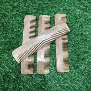 Peigne à cheveux en bois de neem naturel 17 cm, fait main, antistatique, écologique, pour hommes et femmes, prix de gros - Product Image 5