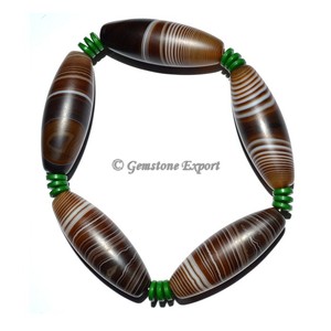 กำไลข้อมืออาเกตแบบมีแถบสี ขายส่ง-เครื่องประดับคริสตัลแฟชั่น - Product Image 1