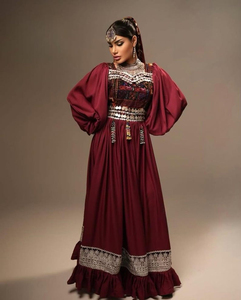 Vestidos Afganos Kuchi Bordados de Alta Calidad para Mujer, Mangas Largas, Borlas Vintage, Tallas Personalizadas Disponibles, Vestido Afgano Kuchi - Product Image 3