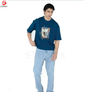 เสื้อเชิ้ตทรงโอเวอร์ไซส์สำหรับผู้ชาย ผ้าถักเนื้อหนักพรีเมียม 100% คอตตอน ทรงหลวม สไตล์สตรีทแวร์ เสื้อยืดลำลอง แฟชั่นใส่ได้ทุกวัน - Product Image 4
