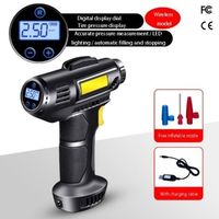 Inflador de neumáticos digital inalámbrico FST de 12V, compresor de aire portátil para automóvil con pantalla LED para autos y bicicletas