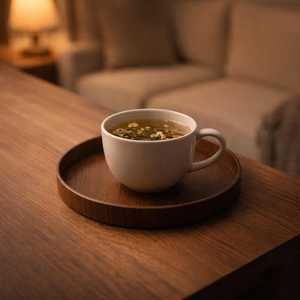 Round Wooden Serving <b>Tray</b> Minimalist Wood Coffee & Tea <b>Tray</b> For Home Decor Multipurpose Decorative <b>Tray</b> Housewarming Gift - Product Image 1
