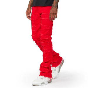 Pantalones Vaqueros de Mezclilla Personalizados para Hombre, Corte Regular, Algodón, Diseño Recto, Ligeros, con Bolsillos, Casuales y a la Moda - Product Image 4