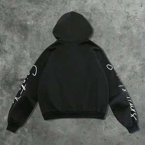 Sudadera con Capucha Extra Grande para Hombre con Gráficos y Pedrería |   Suéter de Felpa 100% Algodón |   Street Life Autumn OEM - Product Image 6