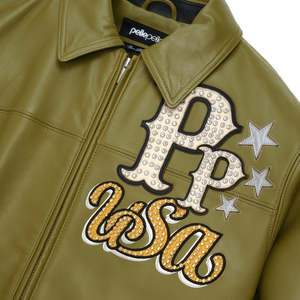 Chaqueta de Invierno para Hombre, Diseño Varsity, Nueva Colección, Bordado Intenso, Pedrería, Impermeable, Resistente al Viento, Decoración Vintage - Product Image 2