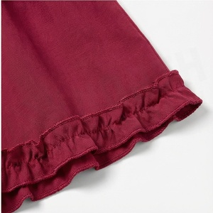 Jupe courte à volants pour femmes, taille élastique, couleur unie, style A, jupe en mousseline décontractée - Product Image 6