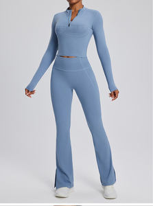 Conjuntos Deportivos de Alto Rendimiento para Mujer: Leggings y Shorts Levanta Glúteos, Sujetador Deportivo Sólido con Tirantes, Mangas Largas, Ecológicos, de Cintura Alta - Product Image 4