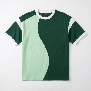 เสื้อยืดผู้ชายคอโอ แขนสั้น ทรงปกติ ผ้าถัก แต่งขอบตัดสี ระบายอากาศได้ดี - Product Image 2