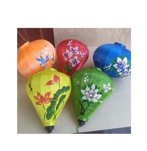 Lámpara de Seda Hoi, Forma Redonda, Elegante, Hecha a Mano, Material de Seda Vívida, Recargable, Energía Solar, Garantía de 4 Años, Uso en Camping - Product Image 2