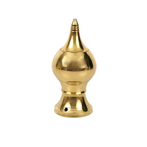 Pot en laiton traditionnel plaqué or, fait main, pour Pooja, ornement rituel décoratif irrégulier pour la décoration intérieure - Product Image 1