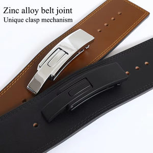 Ceinture de musculation en cuir avec logo personnalisé, ceinture de soutien pour le dos, ceinture de musculation pour hommes - Product Image 5