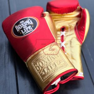 Gants de boxe MMA personnalisés à doigts entièrement couverts |   Évacuation de l'humidité |   Utilisation pour l'entraînement et le sparring |   Lacets à boucles auto-agrippantes |   Cuir de vache véritable - Product Image 4