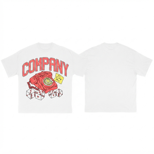 T-shirt simple en jersey de coton premium 220 GSM pour homme, blanc, doux, respirant, impression personnalisée, broderie DTF, logo, coupe ample - Product Image 1
