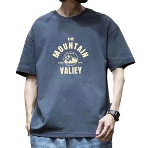 T-shirt en coton à manches courtes pour homme The Mountain Valley, coupe classique, col rond, design imprimé décontracté, tissu jersey respirant - Product Image 5