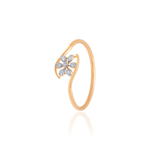 Elegante Anillo de Diamante Natural de 0.03 Quilates, Corte Brillante Redondo, Alta Claridad (VS, SI), Oro Rosa, Joyería Fina - Product Image 3