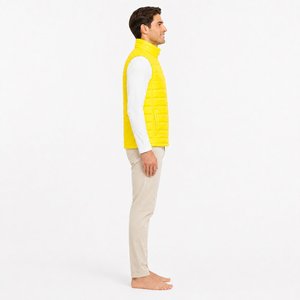 Venta Directa de Fábrica, Chaleco Acolchado de Lona de 220 Gramos para Hombre, Ropa de Invierno Informal, Transpirable, con Cierre Personalizado en el Cuello - Product Image 4