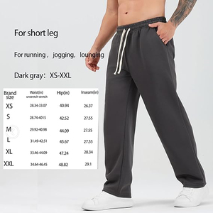 Pantalon de jogging décontracté pour homme en coton gris, taille élastique, avec cordon de serrage, léger, respirant, coupe-vent, poches latérales, automne - Product Image 3