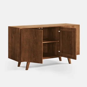 Buffet de rangement moderne et minimaliste en teck massif écologique grande capacité pour salon et mobilier d'hôtel - Product Image 5