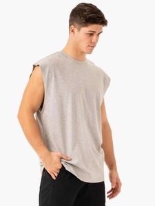Camiseta sin mangas para hombre, nueva, lisa, para fitness, culturismo, gimnasio, deportiva, básica - Product Image 3