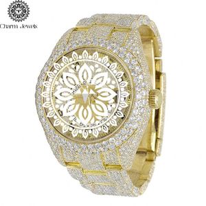 Charm Jewels Luxury Yellow Gold Square <b>Watch</b> 26cm Band Folding Clasp Unisex Quartz Movement - Product Image 1