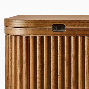 Table basse multifonctionnelle en bois avec tiroirs, couleur teck brun, pour salon, ensemble de canapés, meubles de maison - Dira - Product Image 5