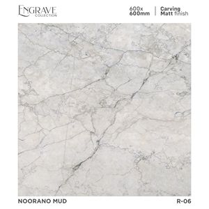 กระเบื้องพอร์ซเลนลายแกะสลักด้านดีไซน์เนอร์ ขนาด 600x600 มม. (24x24 นิ้ว) กระเบื้องปูพื้นเซรามิกวิทริฟายด์คุณภาพพรีเมียม - Product Image 1