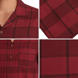 Camisas a Cuadros de Corte Holgado a la Moda, Diseño Personalizado, Cuello Cubano, Venta al por Mayor, Nuevas Camisas de Moda para Hombre en Stock - Product Image 2