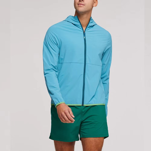 Direct Factory Men Ultra <b>Lightweight</b> Hooded Windbreaker <b>Jacket</b> Quick Dry <b>Running</b> Sports Zip Up Activewear Custom OEM - Product Image 6