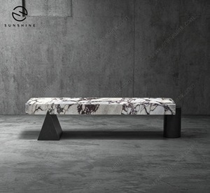 Mesa de centro convertible de cobre dorado de lujo con diseño de arte de mármol decoración del hogar de gama alta para uso en sala de estar comedor - Product Image 6